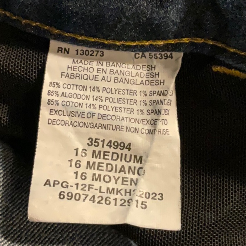 Lee's Perfect Fit Jeans size 16 Medium - Picture 7 of 9
